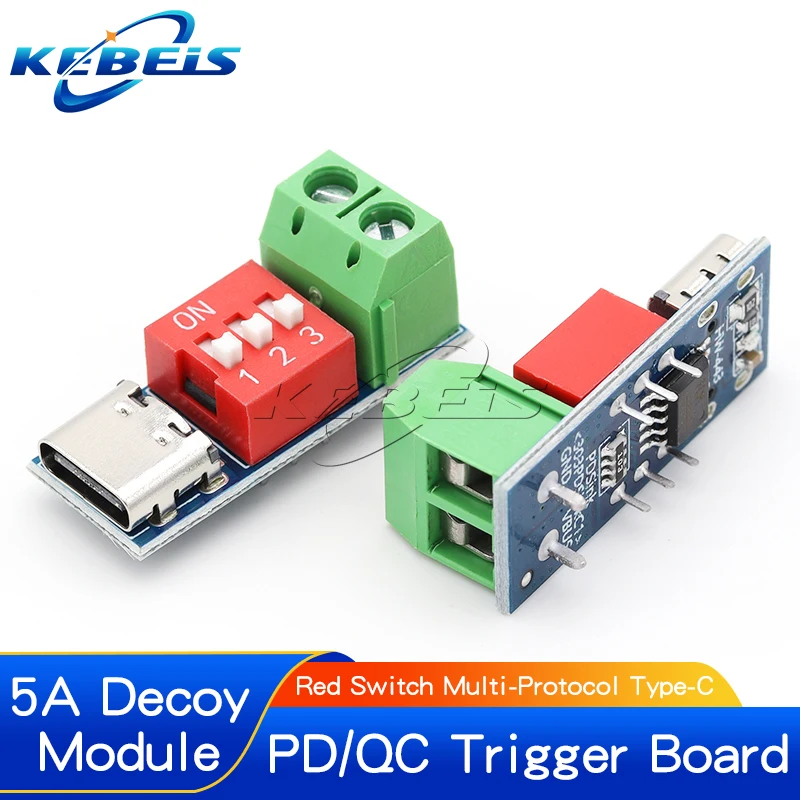 PD/QC Trigger Board Decoy Board Type-C Fast Charge Adjustable 5V 9V 12V 20V High Speed Charger Power Delivery Boost Module