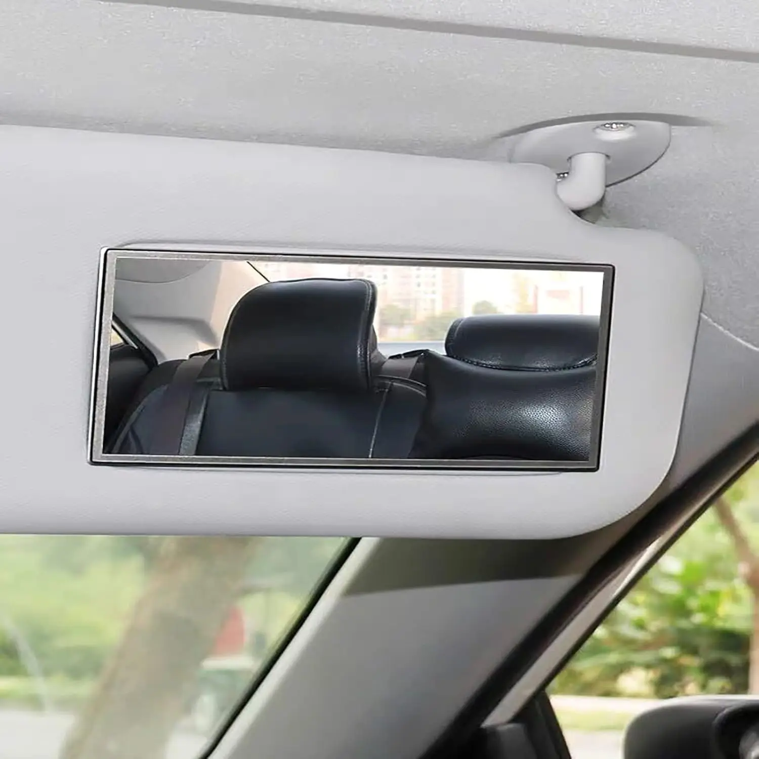 

HD Car Sun Visor Mirror, Self-Adhesive Stainless Steel Cosmetic Mirror for Interior