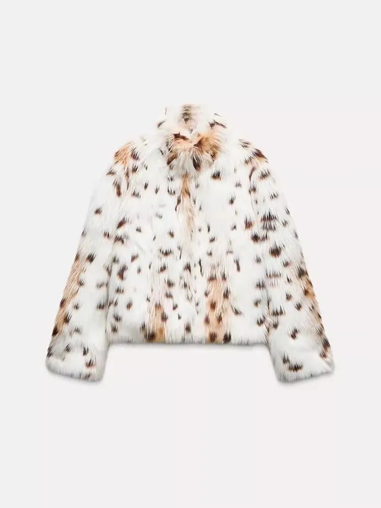 Jaet – manteau Long à col haut pour femme, effet fourrure artificielle, coupe ample, avec pompon, nouvelle collection hiver