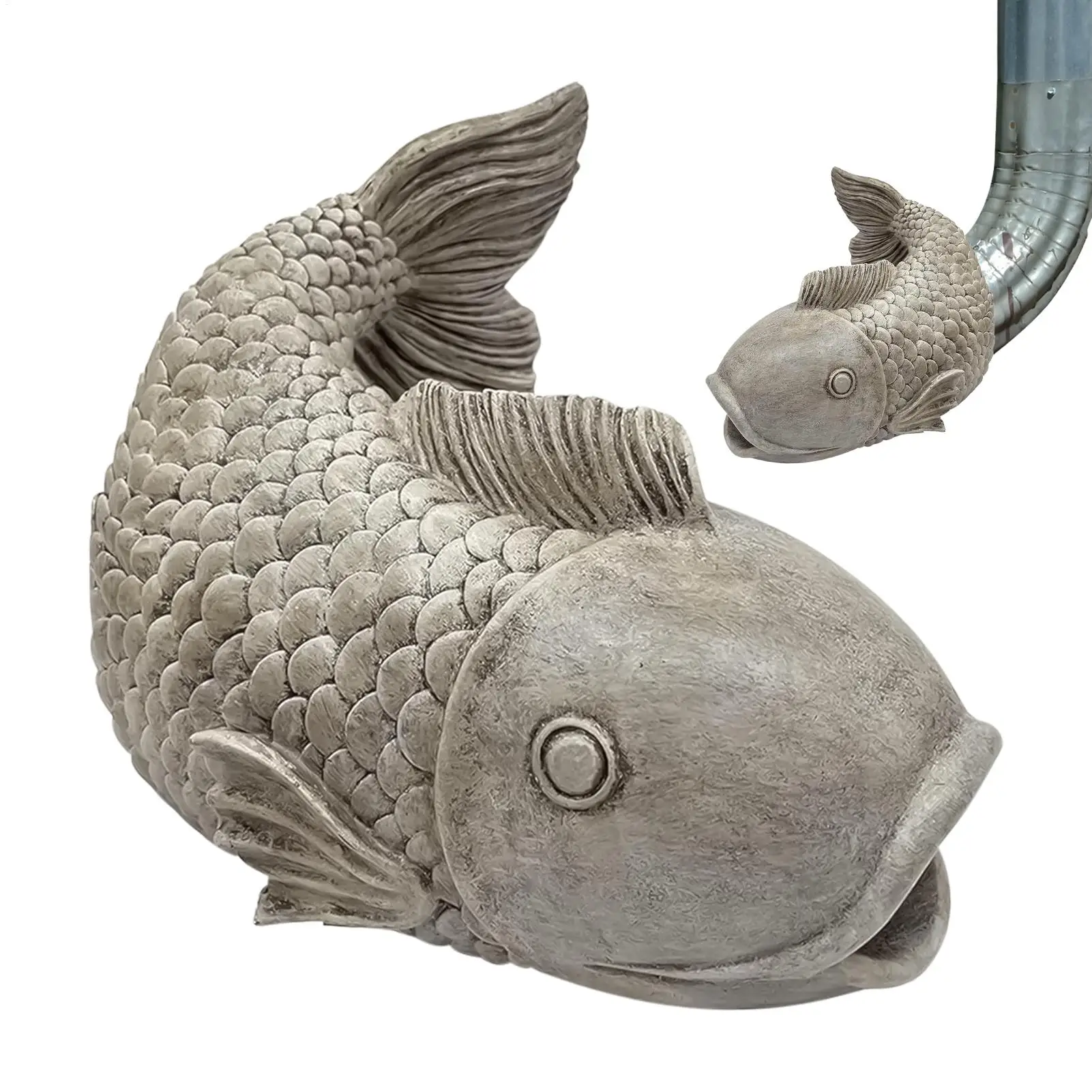 

Отводитель дождевой воды в форме рыбы, дождевой желоб, удлинитель водосточной трубы, скульптура из смолы, динамический дизайн, удлинение потока воды для газона, патио