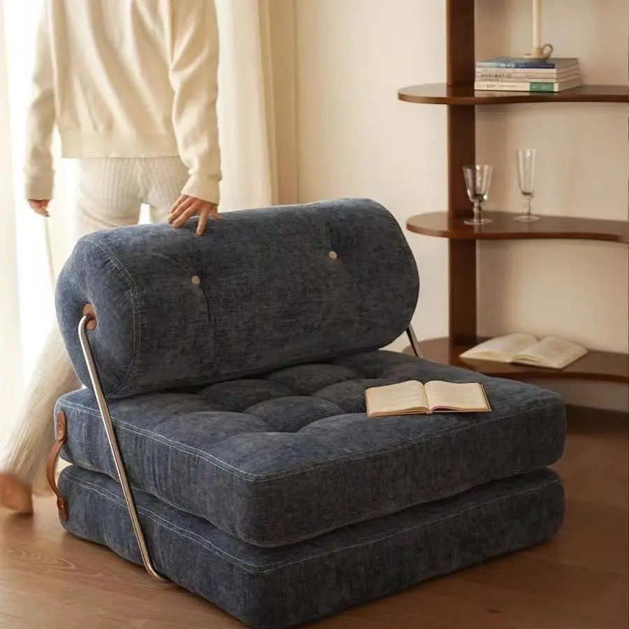 

Tagi Lazy Sofa Folding Dual Purpose Living Room Module Lounge Chair Tofu Block Single Sofa Bed
