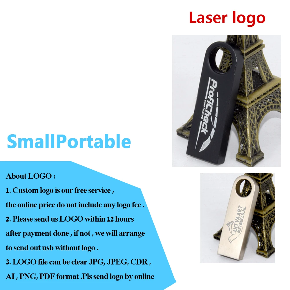 Imagem -02 - Metal Usb Flash Drive com Logotipo Personalizado Gratuito Pendrive Memory Stick de Alta Velocidade 32gb 16gb 4gb 64gb 128gb 50 Pcs por Lote