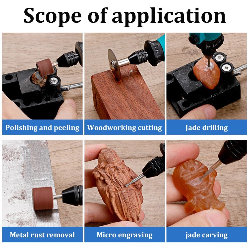 Mini Electric Drill Grinder with Drill Bit Sets 12V Portable Electric Carving Pen Rotary Household Drill Polish Grinding Machine