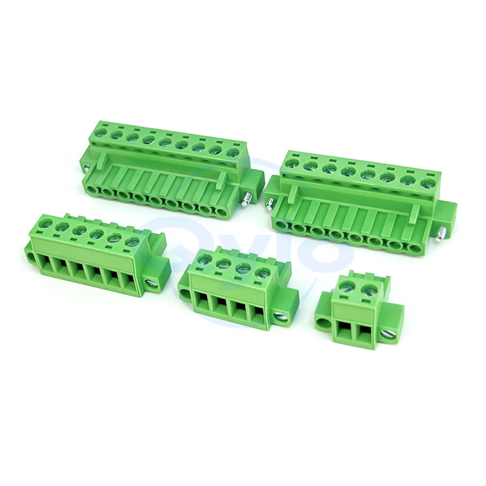 (1 pcs) KF 2EDGKM 5.08MM Plug-in Terminal 15EDGKM 5.08mm with Lug Flange Mounting Holes 2P-24P Plug