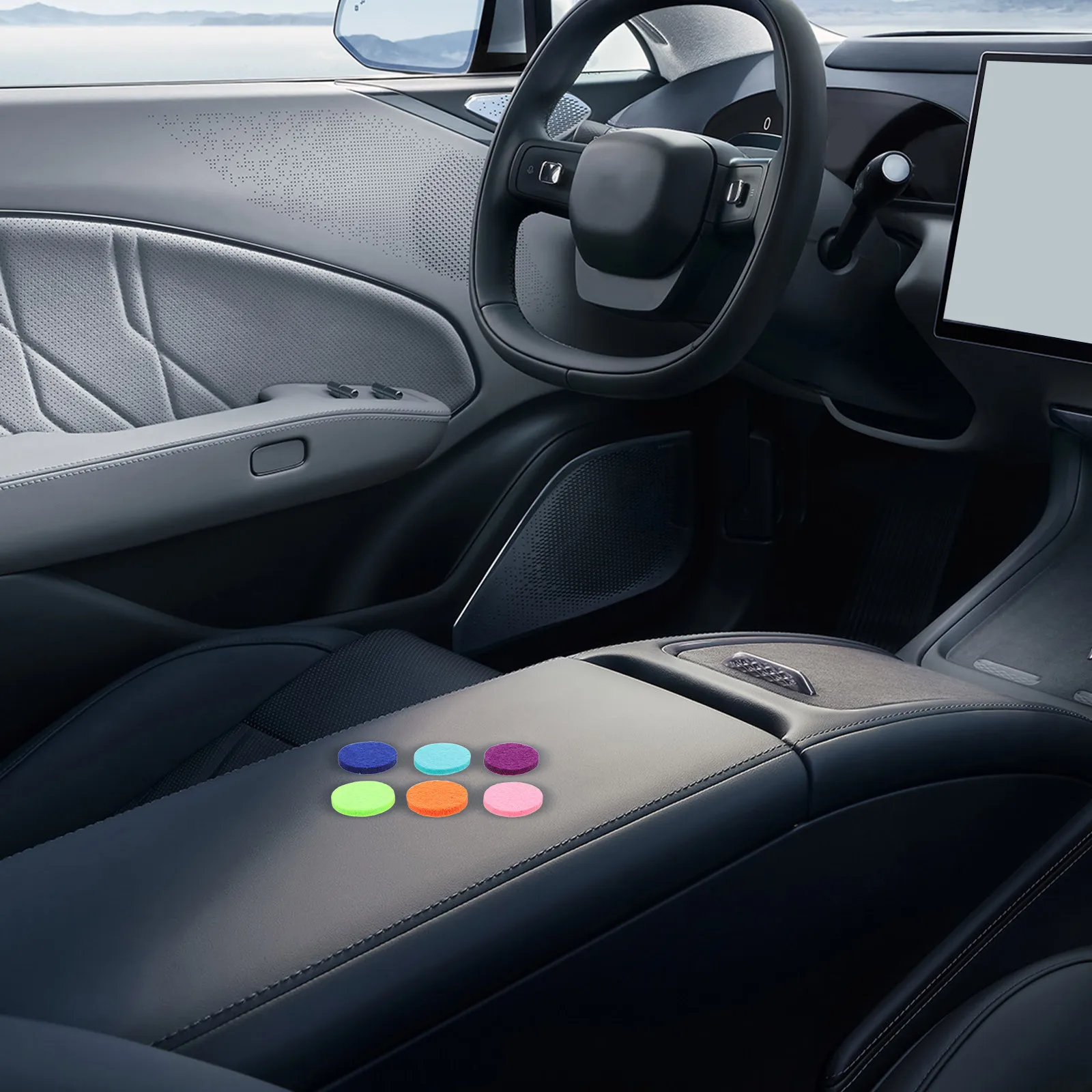 

24Pcs Replaceable Aromatherapy Pads Multi-Color Scented DIY Stylish Car Interior Enhancer Compact Aromatherapy Pad