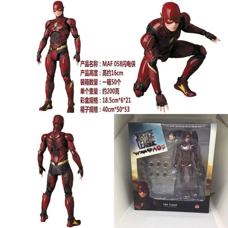 

Marvel Anime Avengers MAF058 Justice League The Flash Handmade Movable 1/12 Action Figures Model Collection Collectible Toy gift