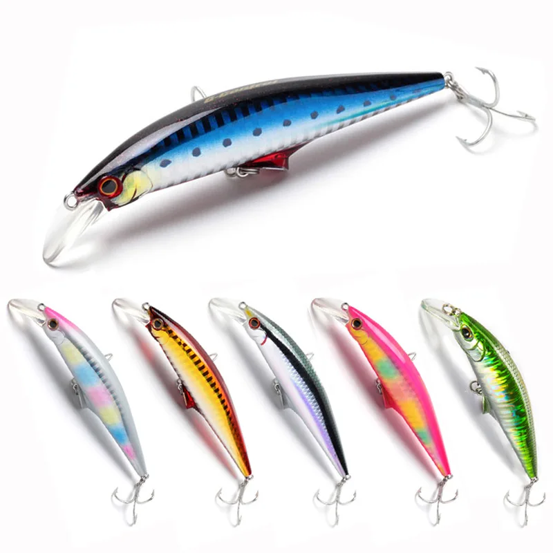 New 30g 95mm Minnow Sinking Fishing Lure Hard Plastic Trout Lure Artificial Bait Pesca Wobbler Fishing for pike bass Crankbait