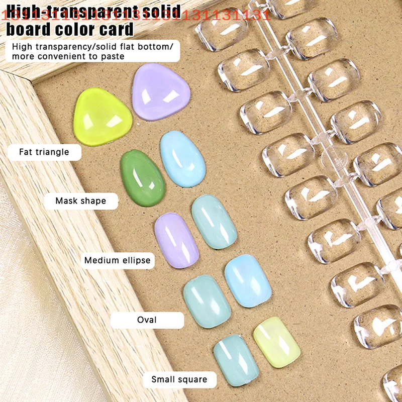 

Прозрачный однотонный овальный треугольник квадратной формы, инструменты для ногтей, стол для ногтей, цветная карточка, дисплей, сделай сам, маникюр, типсы для ногтей, инструменты для практики