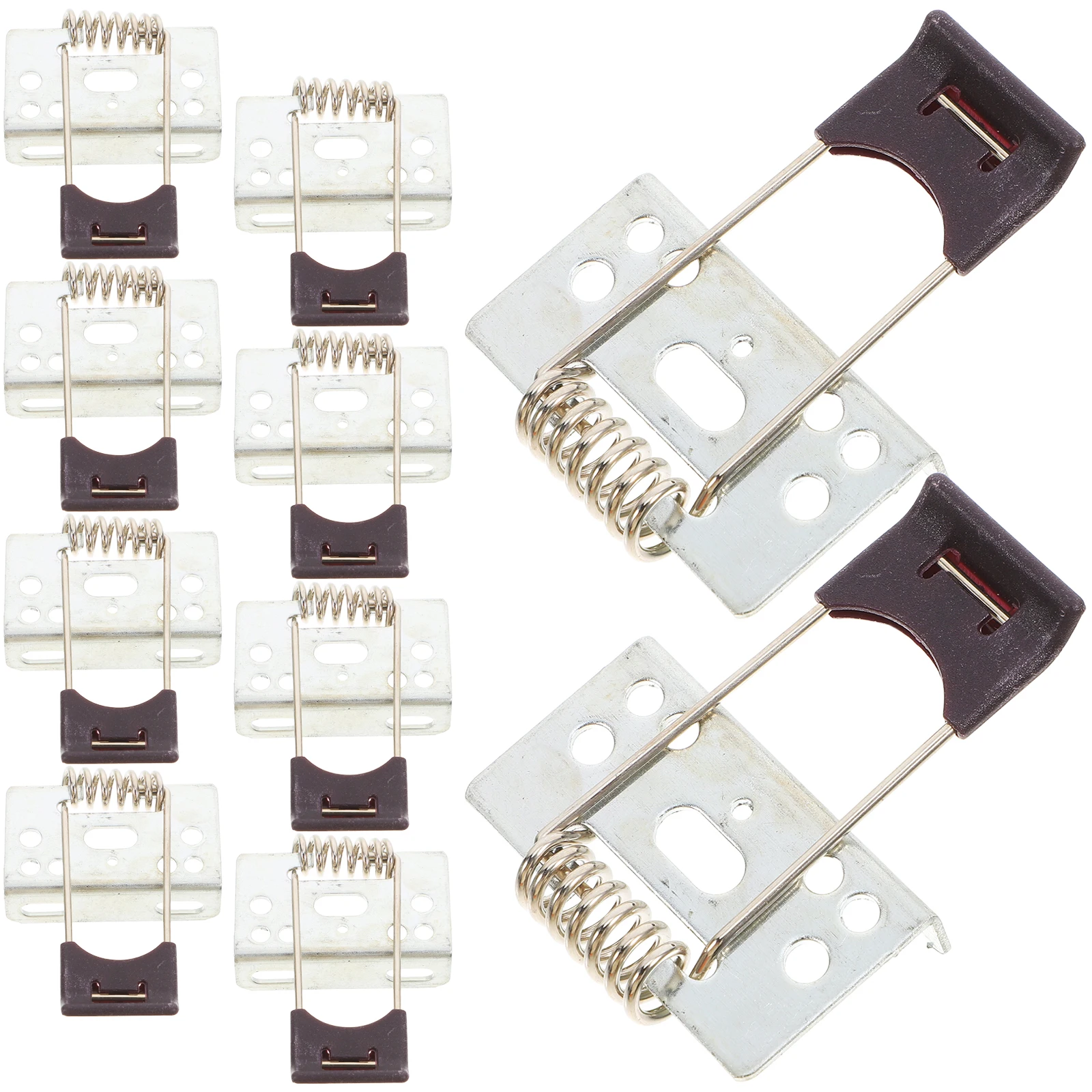 

10pcs Spring Clips Metal Recessed Lighting Accessories Silver Lamp Hold Down Clips For Panel Lights LED Fixtures Strong