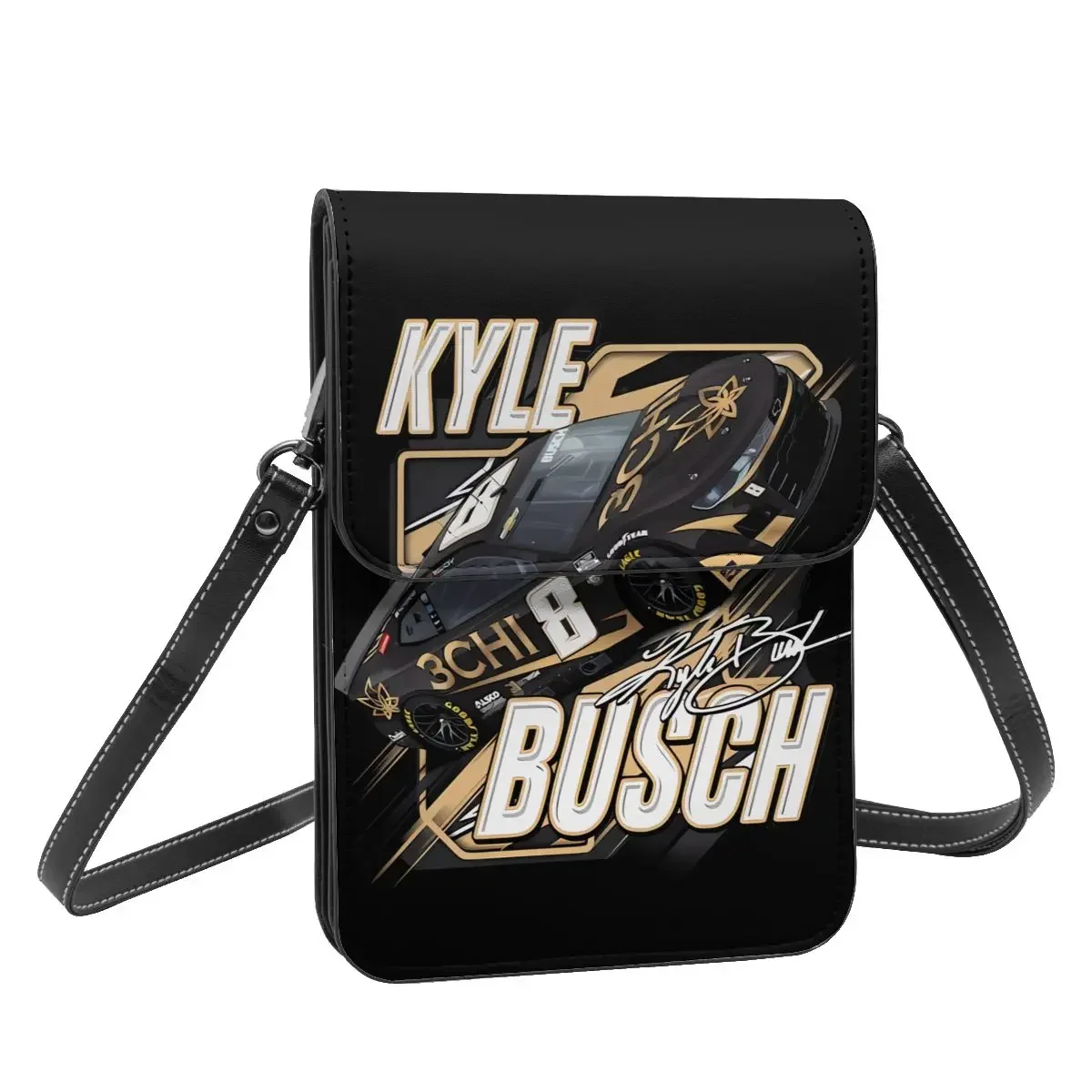 Kyle Busch 8 portefeuille à bandoulière sac pour téléphone portable sac à bandoulière sac à main pour téléphone portable sangle réglable