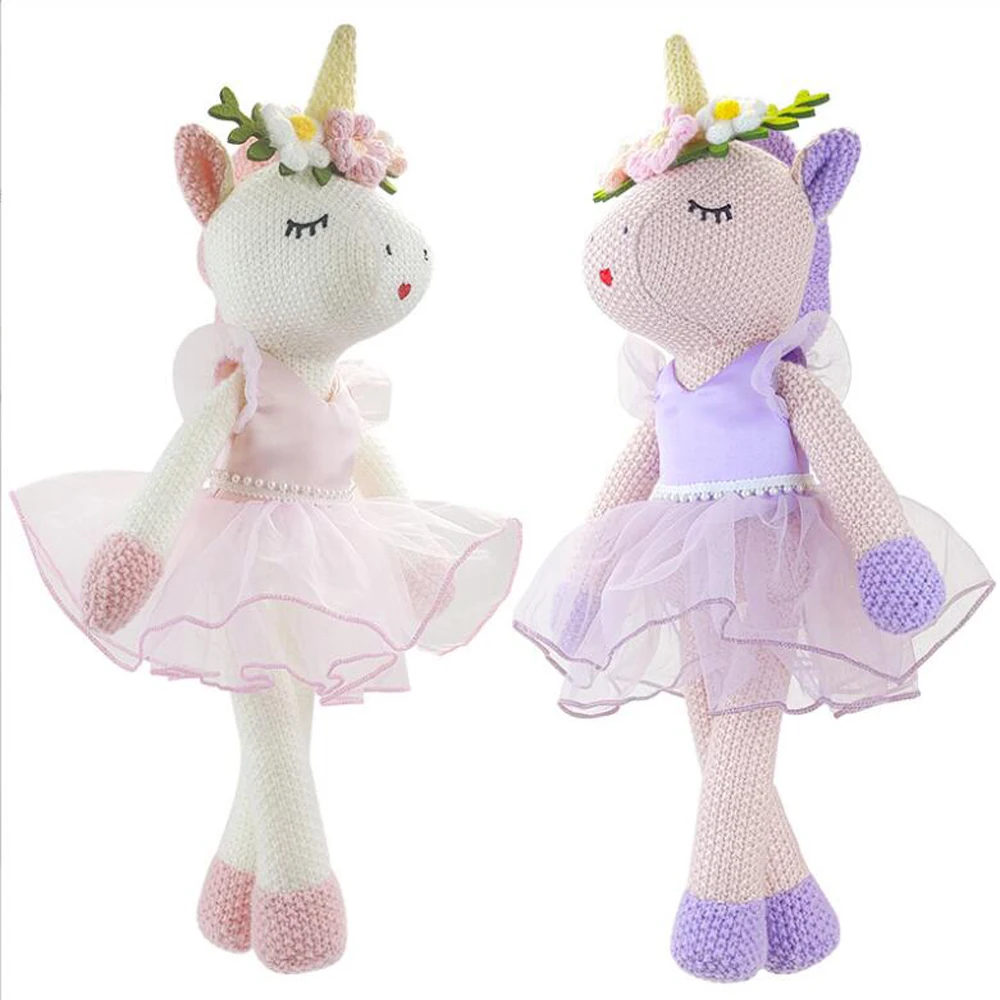 Knitted Unicorn Stuffed Children Plush Toy