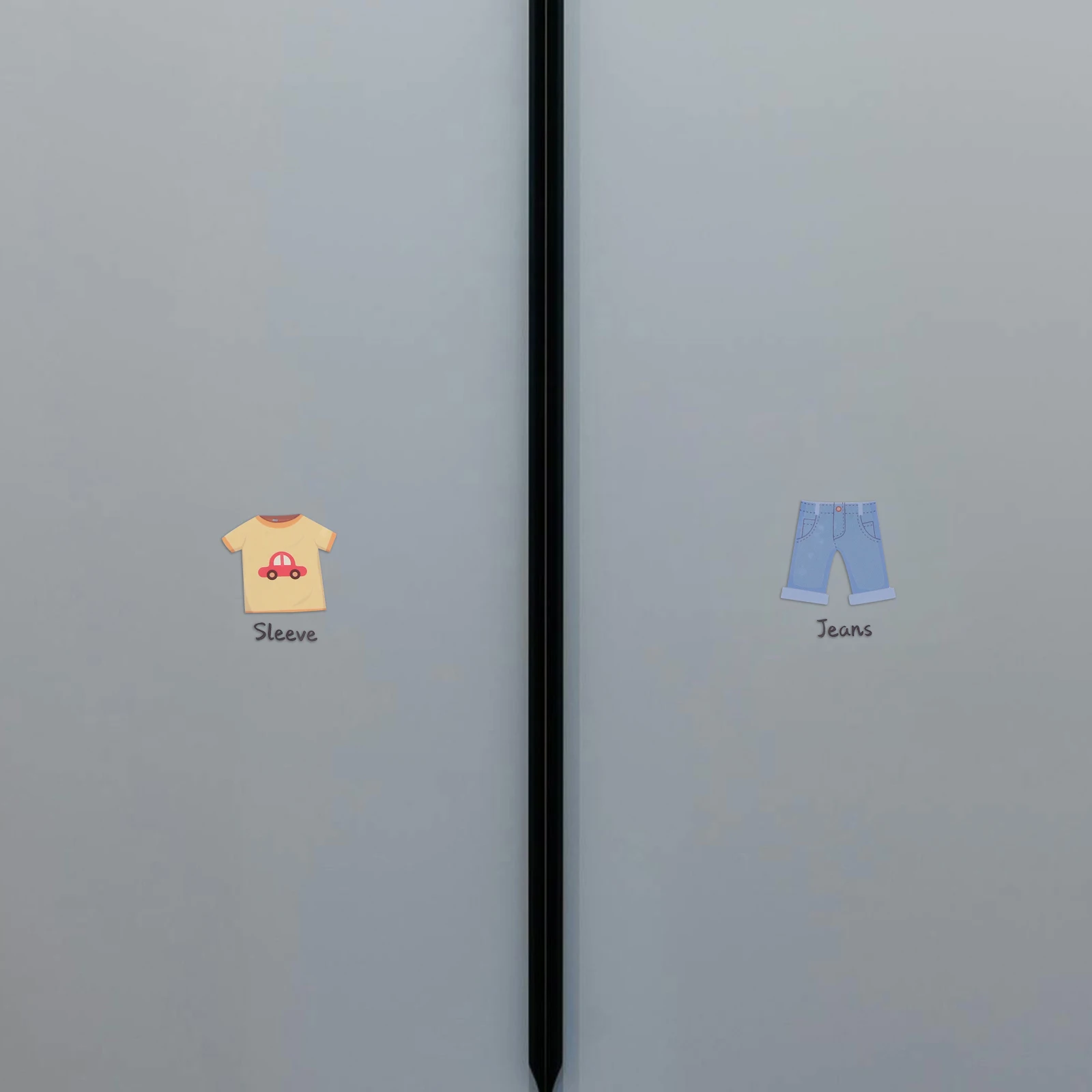 

Kids Clothing Classification Labels PVC Material Dresser Drawer Stickers Boys Child Infant Room Decor Clothes Organizer Decals