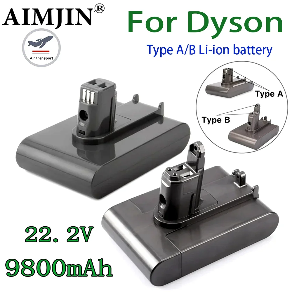 

22.2V 9800mAh Fit TypeA or B Li-ion Vacuum Battery for Dyson DC35, DC45 DC31, DC34, DC44, DC31 Animal, DC35 Animal