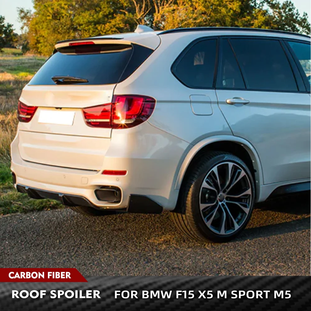 

Для BMW X5 F15 M Sport X5M 2014-2018 Спойлер на крышу автомобиля из углеродного волокна Удлинитель окна на крыше Накладка на верхнее крыло Спойлер для губ Комплекты кузова