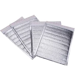 50pcs Thickened Aluminum Foil Thermal Insulation Bags for Food Fresh / Refrigerated Fruit Cold Preservation Bag Takeaway Packing