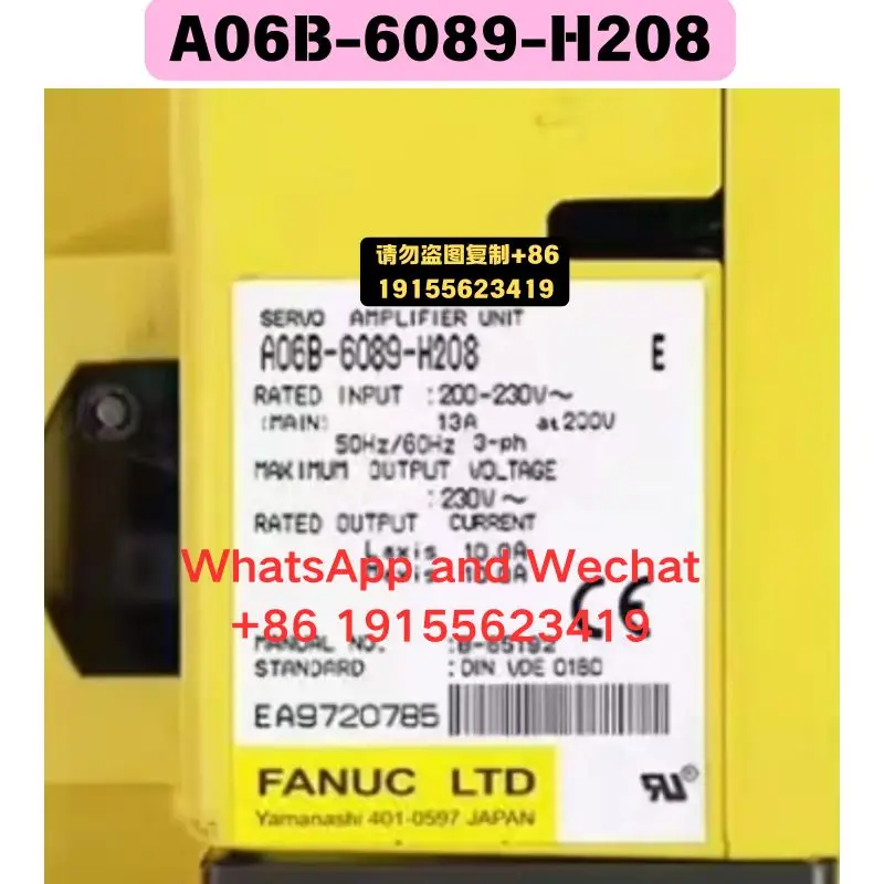 Used OEM disassembled parts A06B-6089-H208 Driver Functional test OK Quick delivery