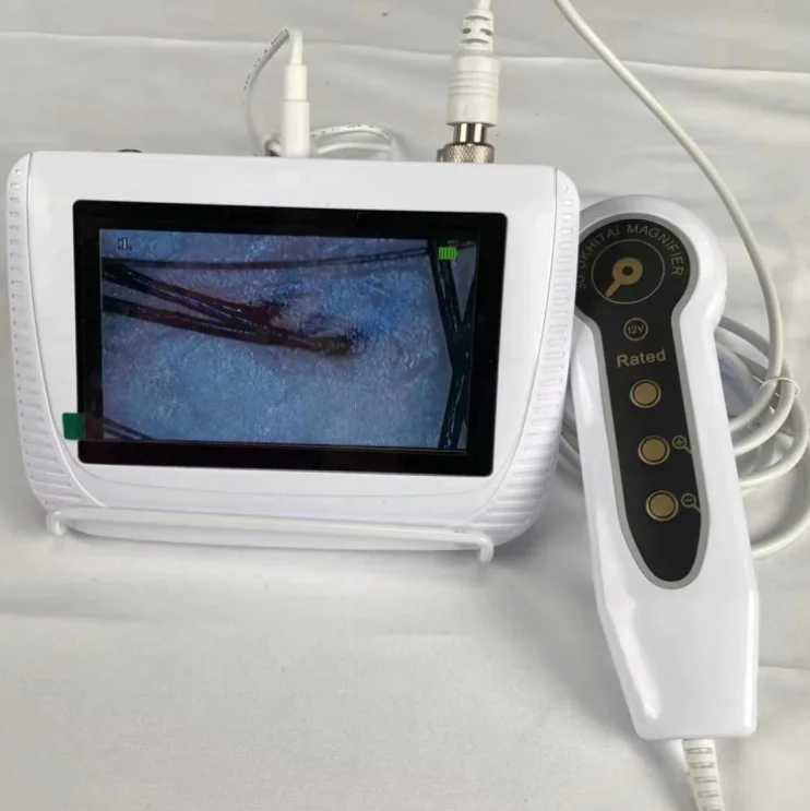 

7-дюймовый 50X 200X сканер волос на коже, анализатор лица, монитор, машина, волшебное зеркало, портативный детектор английского языка