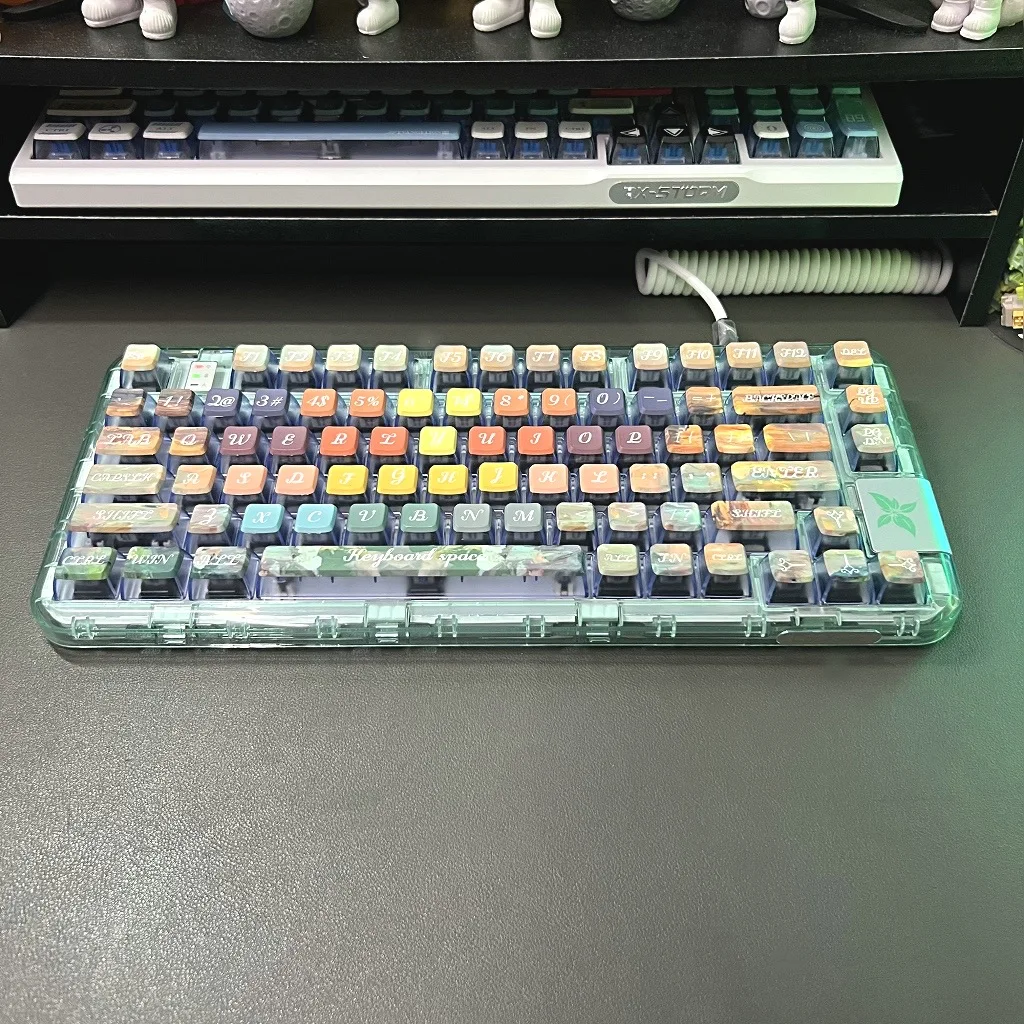 

Pudding Keycaps ASA Profile Keycap PBT Thermal Sublimation Translucent Frosted 116 Keys keycaps For Mechanical Keyboard