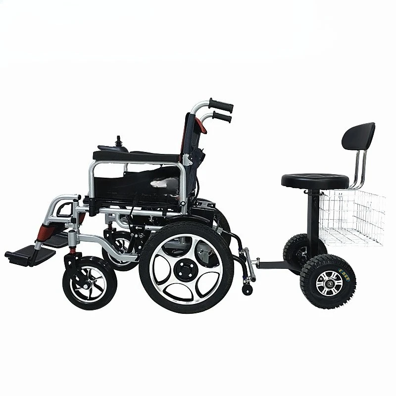 

Electric wheelchair original accessories double trailer rear seat standing pedal four wheels rear seat folding