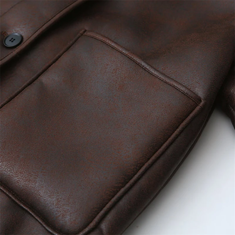 KEYANKETIAN Winter New Women Artificial Fur Collar Single Breasted Pocket Decoration Faux Leather Warm Jacket Women Thick Jacket