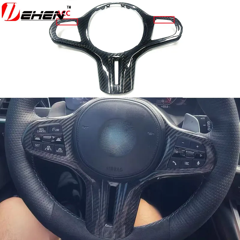 

Carbon Fiber Steering Wheel Cover Trim Decor For BMW M Sport X3M F97 X4 F98 X5M F90 F95 X6M F96 G30 G01 G02 G08 G07 G11 G12