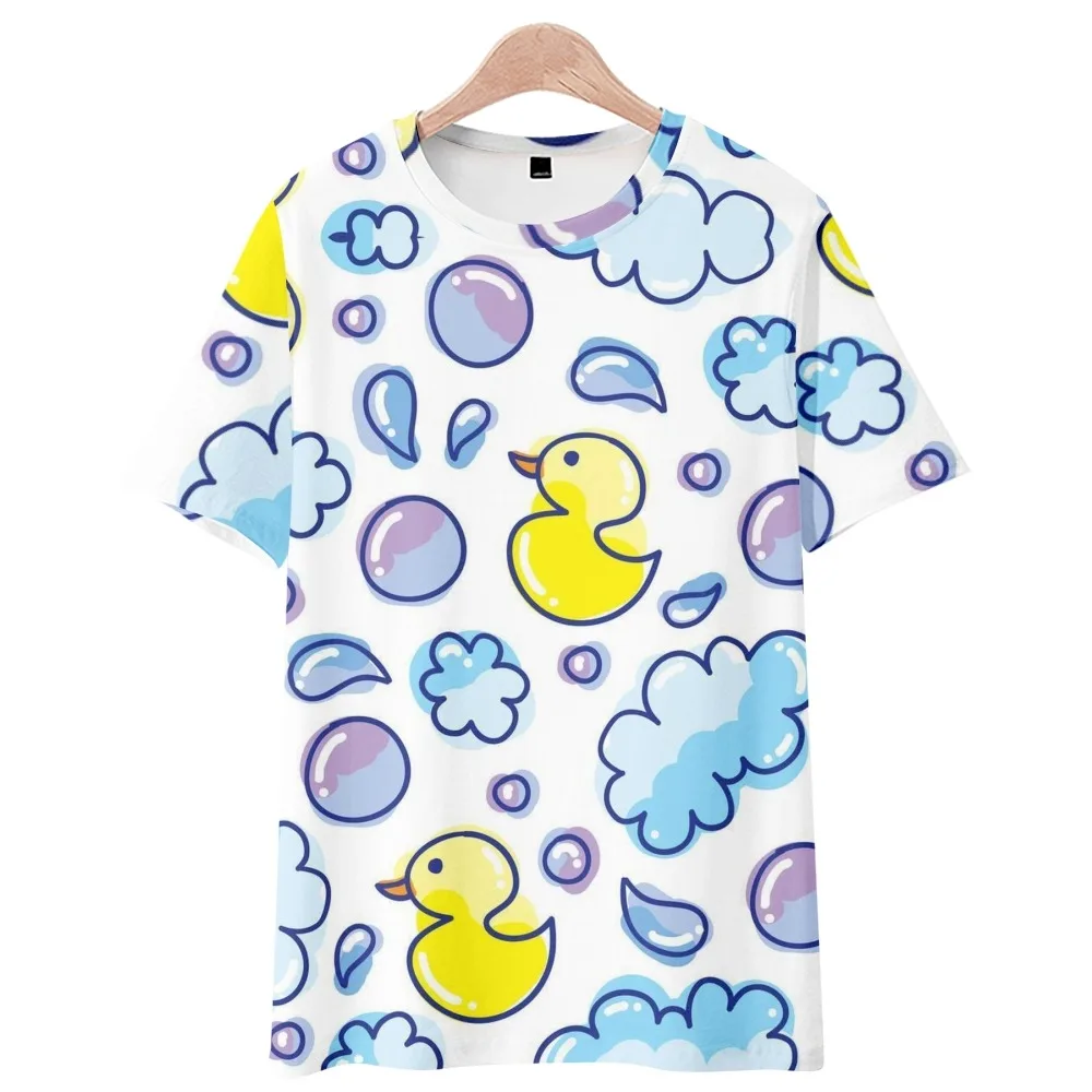 2022 new men's casual breathable Fashion Top T-shirt Custom Hip Hop business round neck short sleeve T-shirt duckling