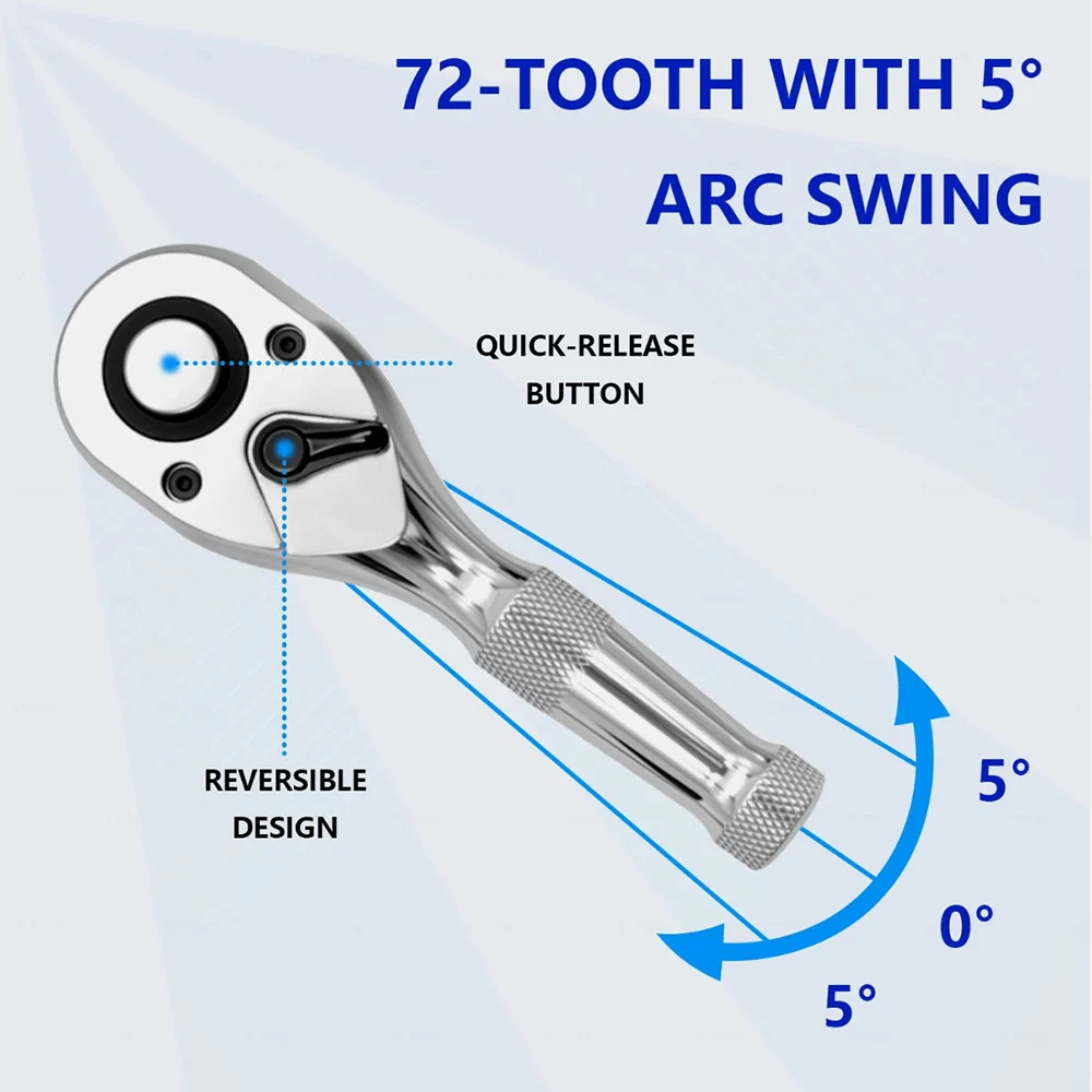 3 PCS Ratchet Handle Set 1/4