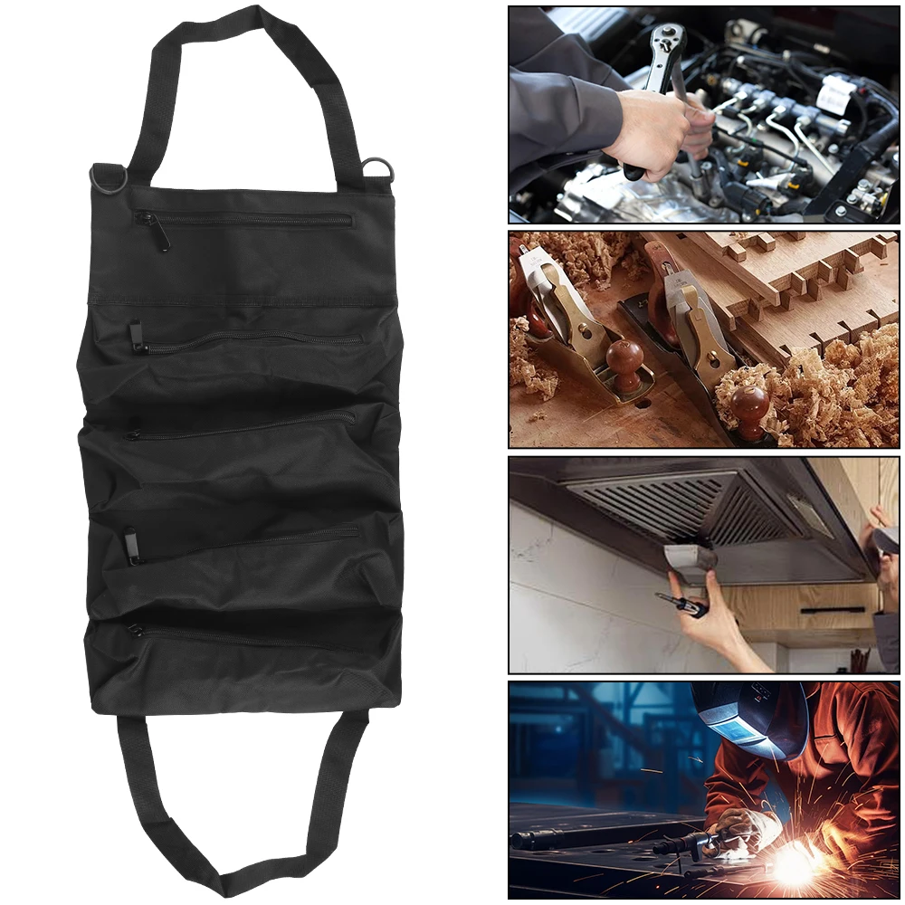 Storage Bag Adjustable Multi-Purpose Roll Up Tool Bag Car First Aid Kit Wrap Roll Storage Case
