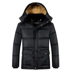 Size 5XL Men Winter Fashion Casual Parkas New Warm Thick Fleece Parkas Men Waterproof Hooded Fur Collar Parka Jacket Coat