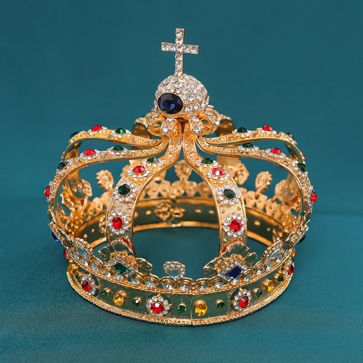Gorgeous Vintage Royal Crystal Tiaras and Crowns King Queen Headpiece Diadem Hair Ornaments Pageant Pom Hair Jewelry Accessories