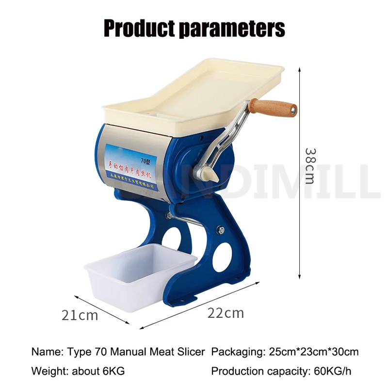 Manual Meat Slicing Machine Household Small Meat Slicer Grinder Vegetable Cutter Shred Machine Food Processor