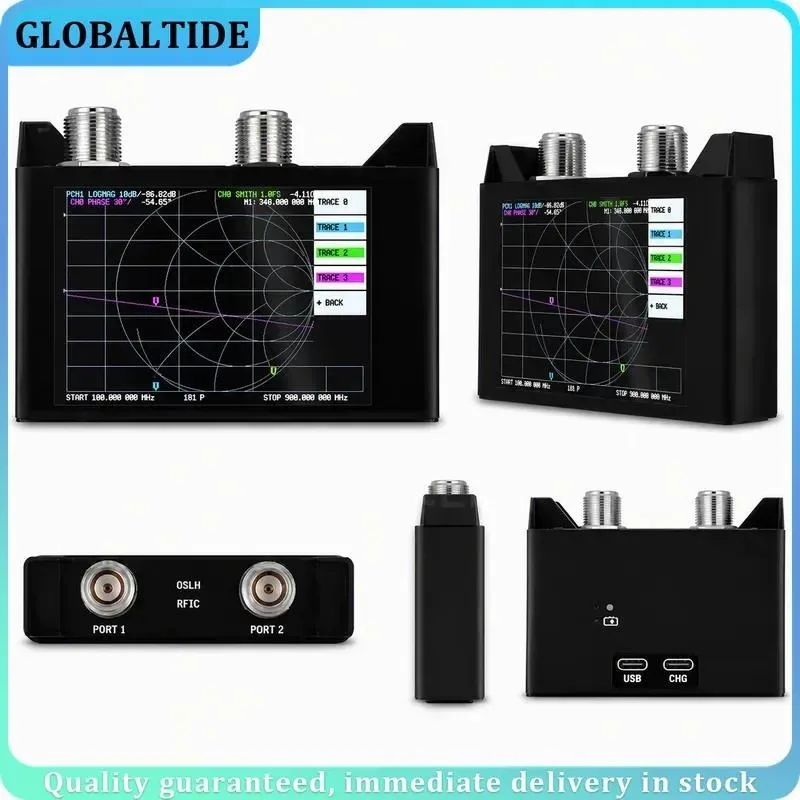 New Vector Network Analyzer 4 Inch Touch Screen Antenna Tester Shortwave HF VHF UHF 50KHz-3GHz SAA-2N NanoVNA