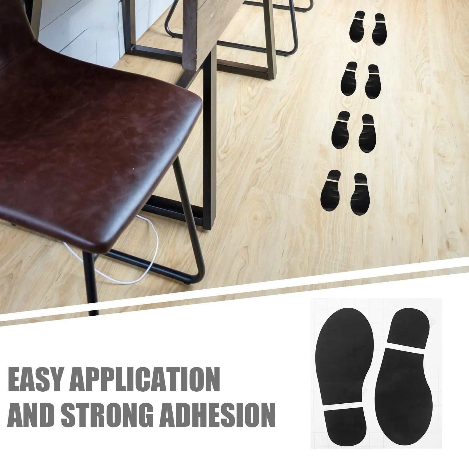 

10Pairs Foot Print Floor Decals High Adhesion Shoe Print Stickers Feet Markers Classroom Office Party Footprint Stickers