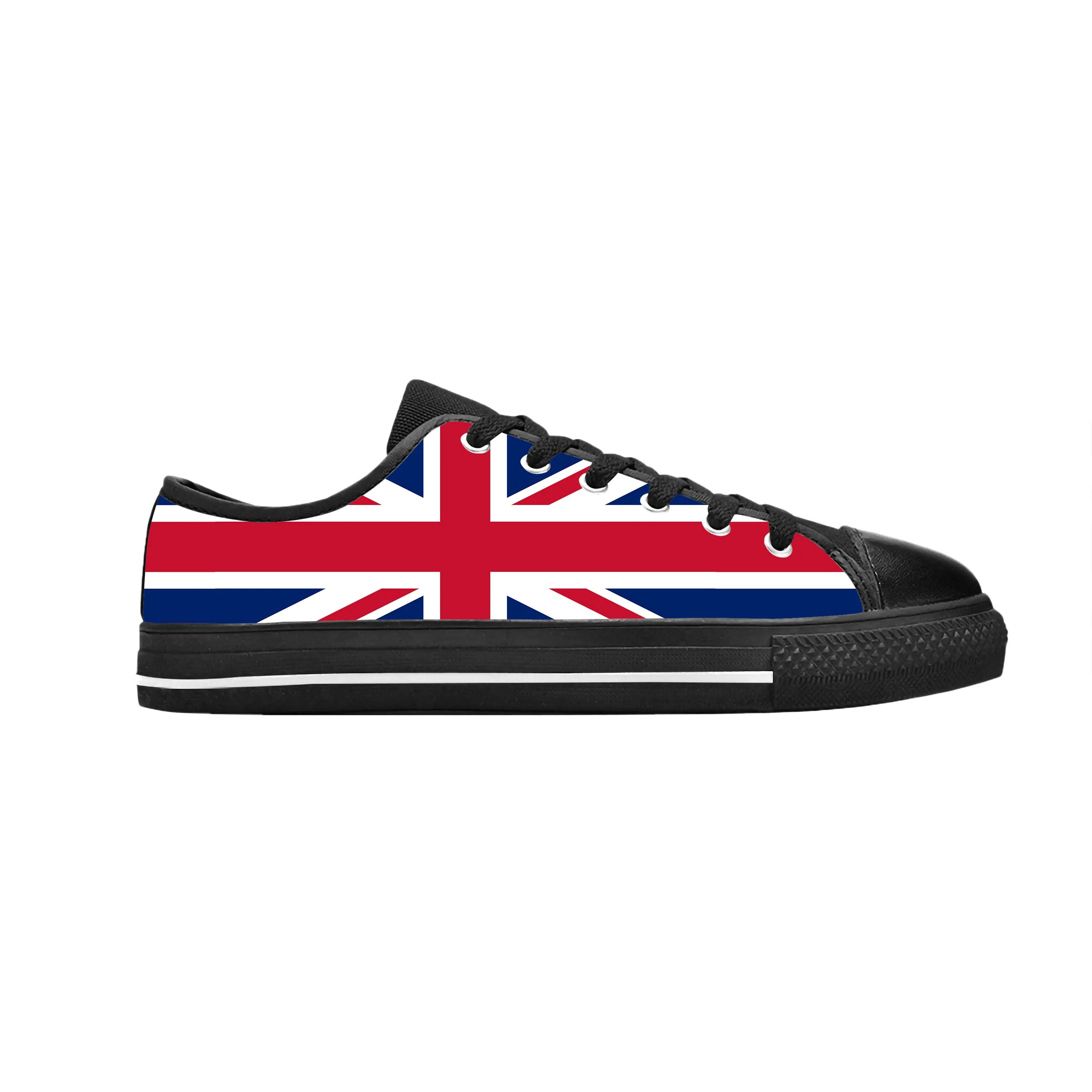 UK England Union Jack British Great Britain Flag Casual Cloth Shoes Low Top Comfortable Breathable 3D Print Men Women Sneakers