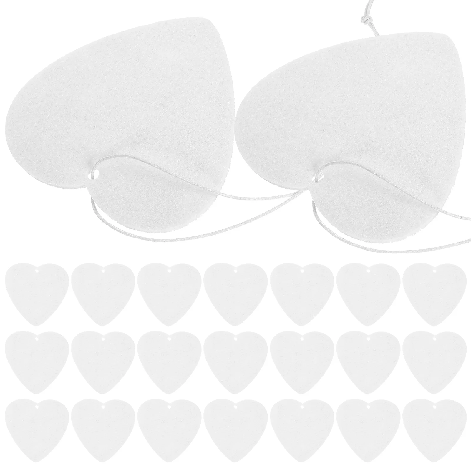

1 set Heart Shaped Felt Blank Aromatherapy Tablets DIY Sublimation Air Freshener Sheets Car Elastic Rope Heat Transfer