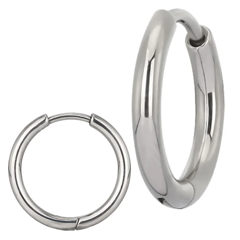 

G23 Titanium PIERC Ear Nose Rings Tragus Ring Hinged Segment Clicke Hoop Earring Large Size 8mm-14mm Labret Unisex Body Piercing