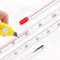 5PCS Red water thermometer household indoor glass alcohol laboratory industrial water temperature measuring meter for breeding