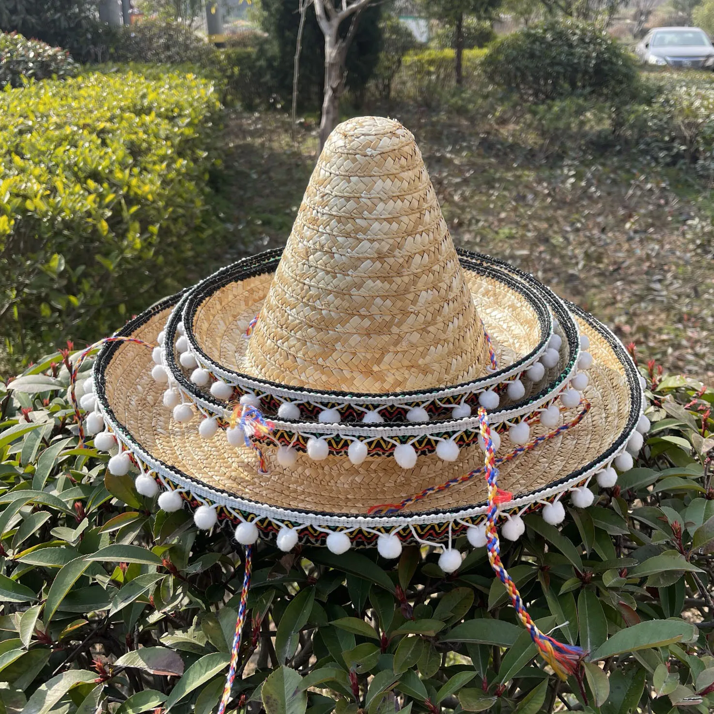 Chapeau de paille mexicain coloré, chapeau de costume de Rh, carnaval, Thanksgiving, Halloween, Noël, nouveau