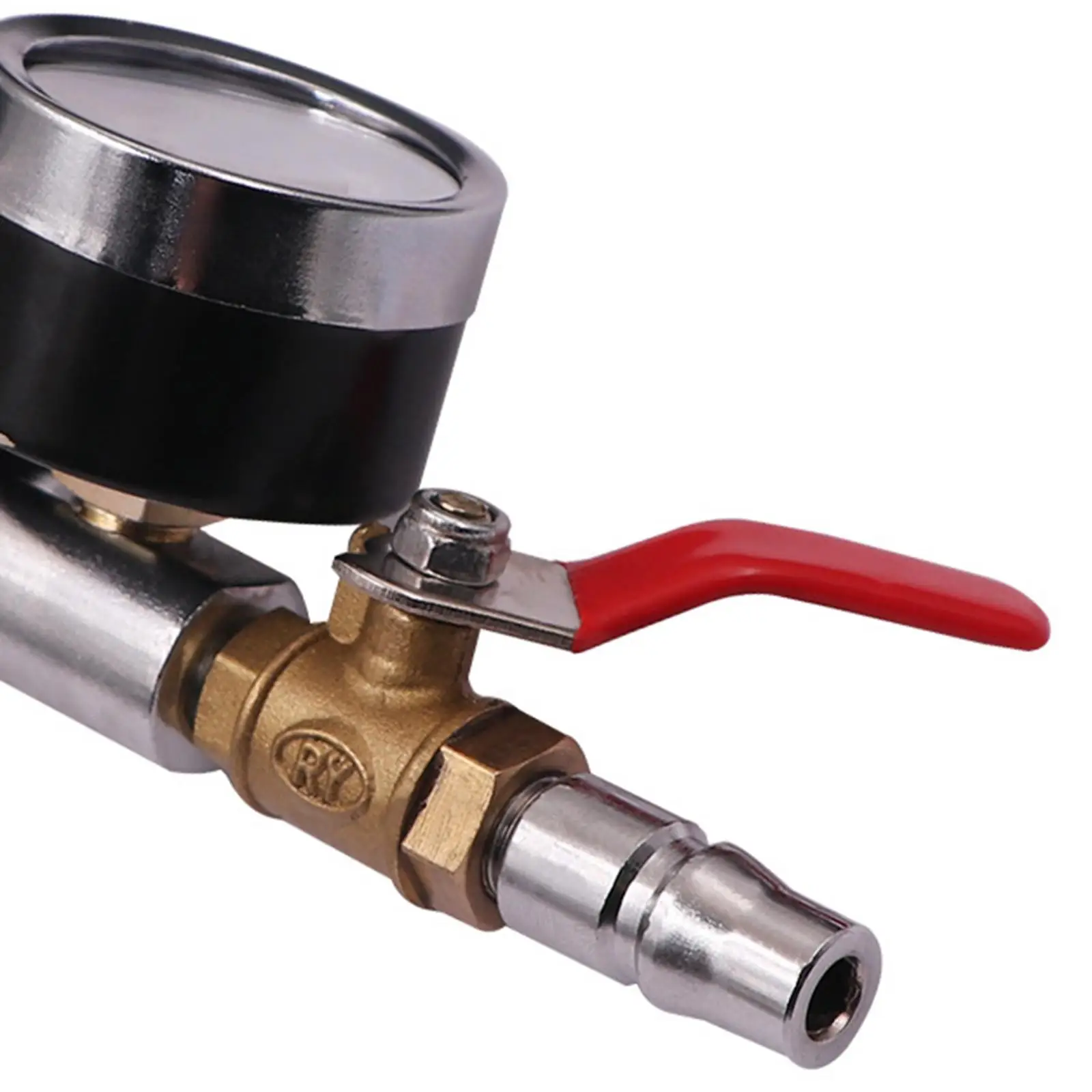 Hand Operated Tire Inflator for Truck Tires with Gauge Lightweight Hand Pump Tire Air Chuck