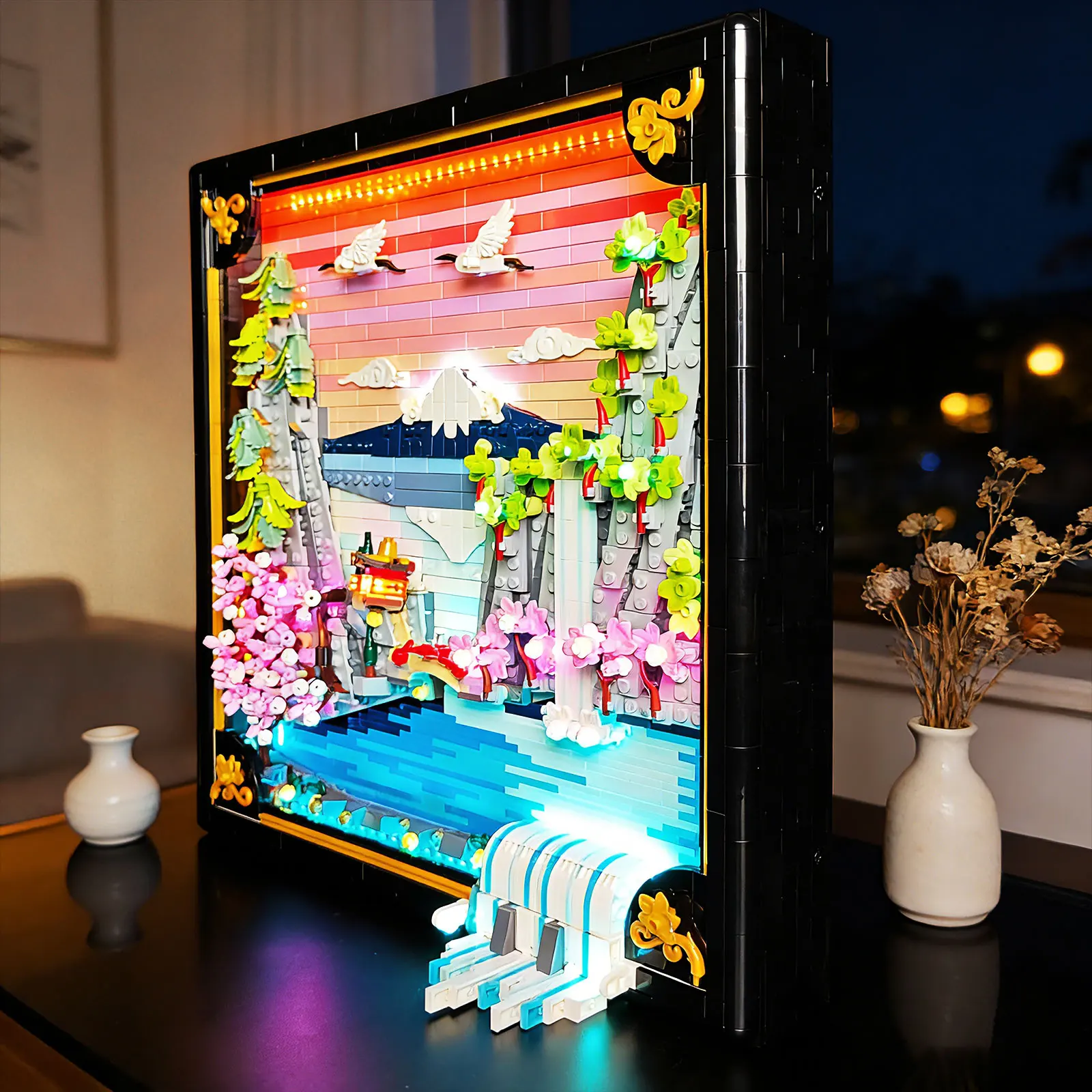 BRIXSPARK LED-Beleuchtungsset für Lego 31218, DIY-Upgrade-Design, japanische Kirschblütenlandschaft, keine Bausteine im Lieferumfang enthalten