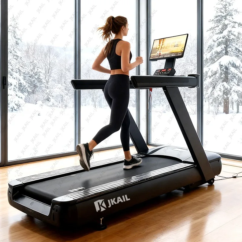High-quality Commercial Electric Treadmill with Rotating LCD Screen for Mobile Projection During Running