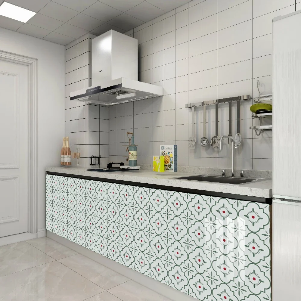 10pcs Minimalist Style Tiles Wall Sticker Kitchen Backsplash Oil-proof Wardrobe Washbasin Peel & Stick Waterproof Art Wall Decal