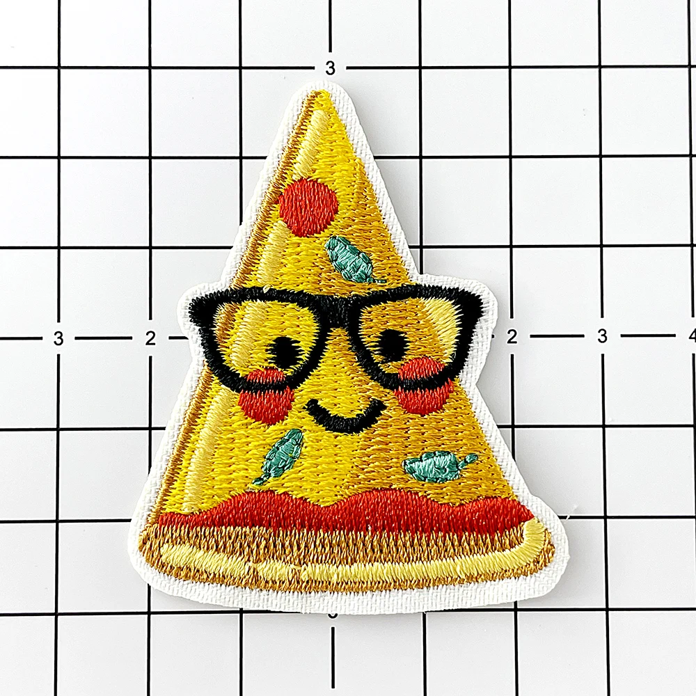 

Pizza Iron on Patches Cloth Badge Mend Decorate Patch Jeans Jackets Bag Clothes Apparel Sewing Decoration Applique Embroidery