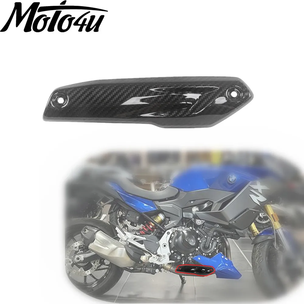 Real Carbon Fiber Motorcycle Exhaust Pipe Cover Heat Shield For BMW F900XR 2023