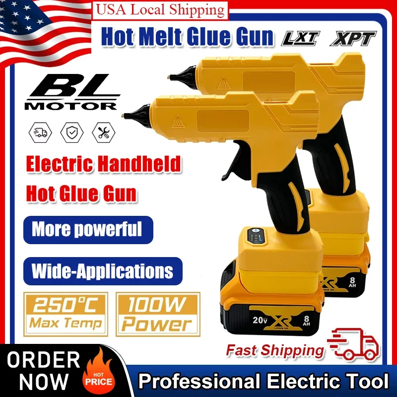 

Подходит для Dewalt, беспроводной электрический ручной пистолет для горячего клея, инструмент для ремонта «сделай сам», сварочный пистолет для расплава, противоожоговая насадка для аккумулятора 20 В