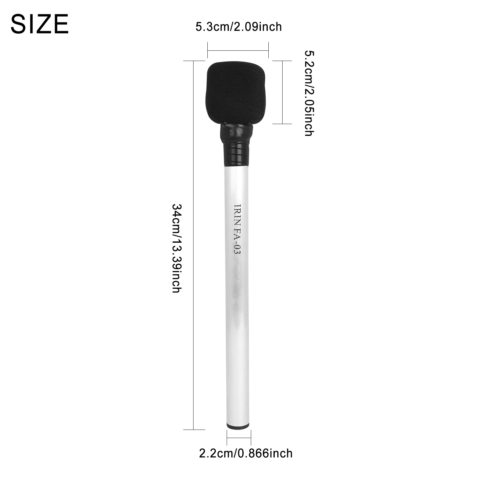 IRIN FA-03 Marching Drum Mallet Soft Fleece Head Aluminum Handle Percussion Instrument Stick for Orchestra Rehearsal Performance