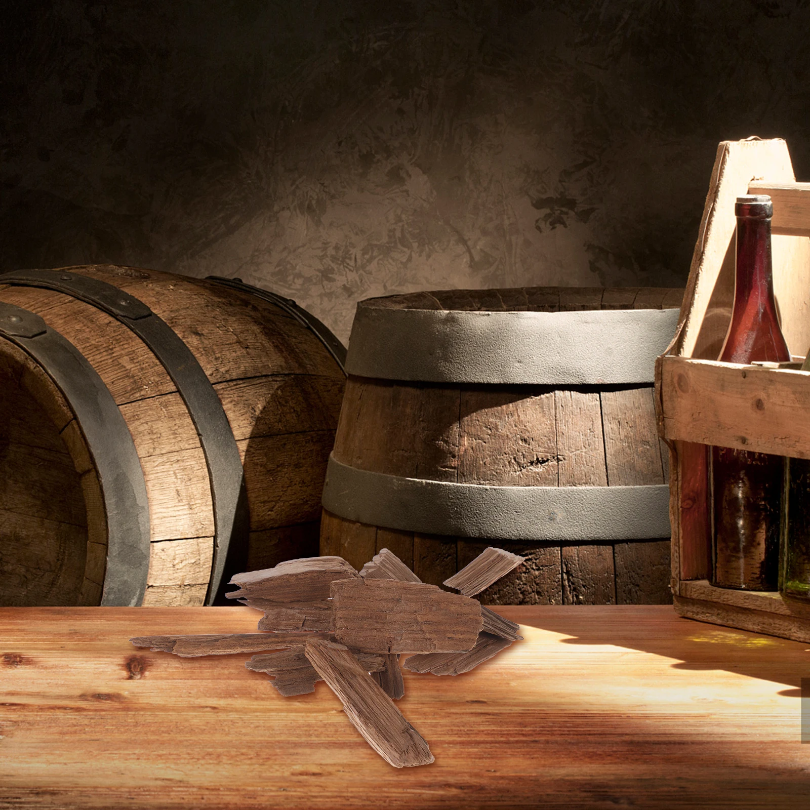 

1 Bag Natural Chips For Wine Brewing Toasted French Oak Pieces Small Oak Pack Home Made Red Wine Flavor Enhancer Brandy Aging