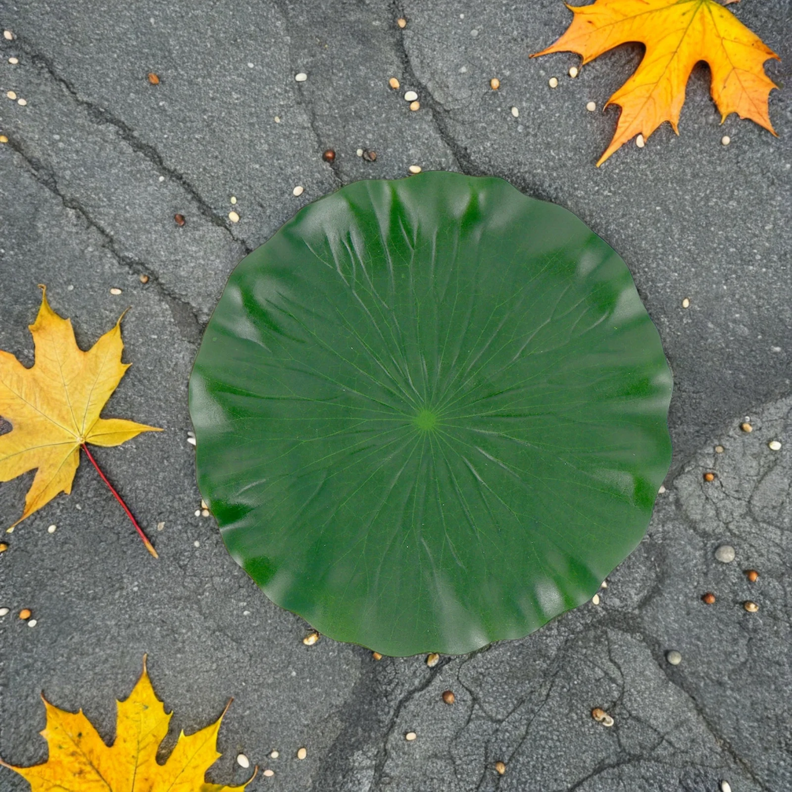 

1pc Realistic Artificial Lotus Leaf Eva Floating Pond Decor For Fish Tank Pool Garden Fountain Simulation Leaf