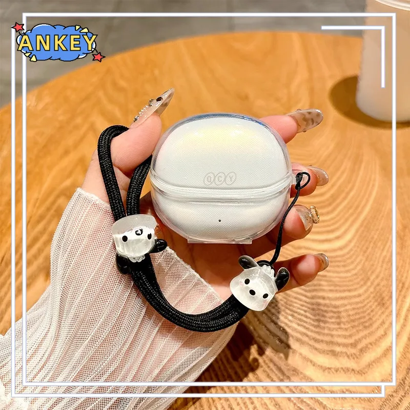 for QCY MeloBuds Pro Case Protective Transparent Clear TPU Covers Bluetooth Earphone Shell Headphone Portable