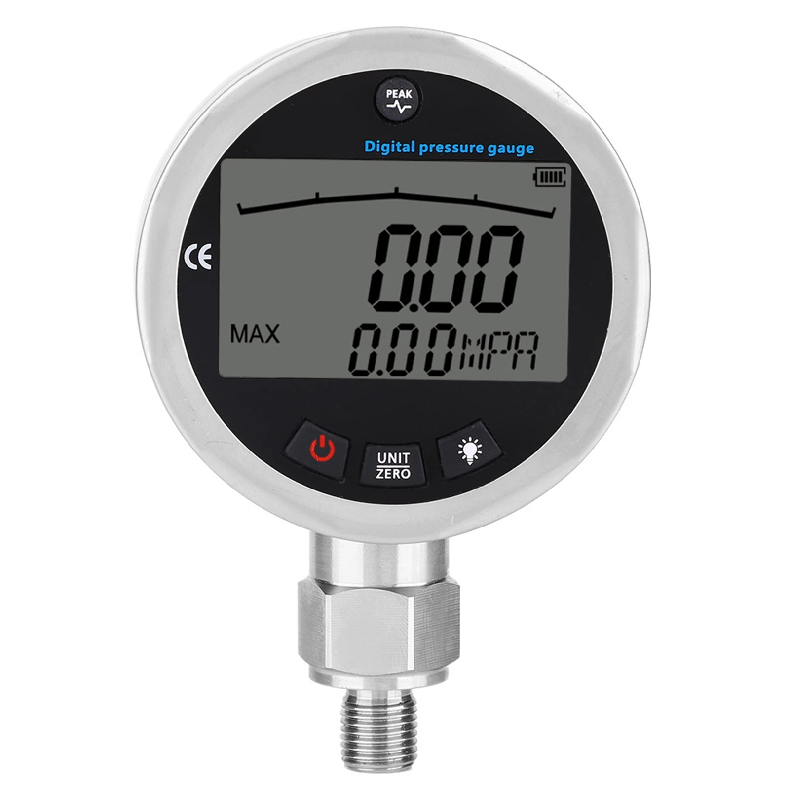 

Hydraulic Pressure Gauge Pressure Tester Meter Digital Hydraulic Pressure Gauge 400BAR 0‑40Mpa 5800PSI with G1/4 Connector